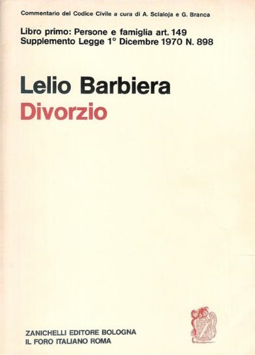 Divorzio. Disciplina dei casi di scioglimento del matrimonio.