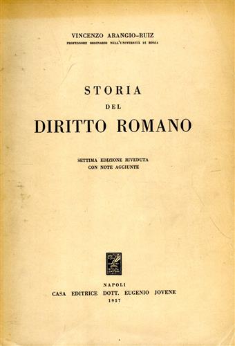 Storia del Diritto Romano.
