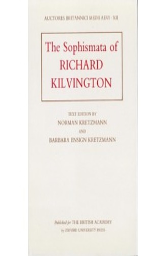 9780197260869-The Sophismata of Richard Kilvington.