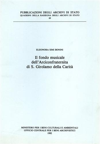 9788885147546-Il Fondo musicale dell'Arciconfraternita di San Girolamo della Carità.