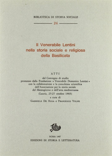 9788884985316-Il Venerabile Lentini nella Storia sociale e religiosa della Basilicata.