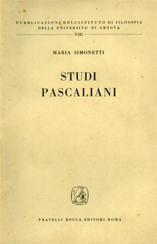 Studi pascaliani.