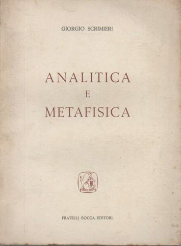 Analitica e Metafisica.