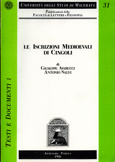 9788884555434-Le Iscrizioni medioevali di Cingoli.