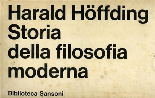 Storia della filosofia moderna.