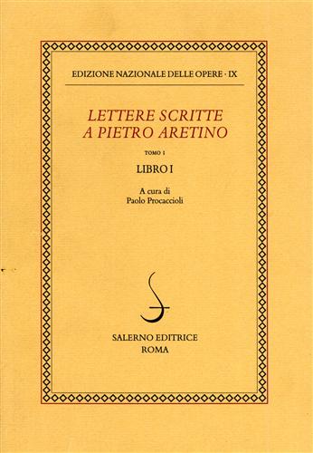 9788884024190-Lettere scritte a Pietro Aretino. Tomo I. Libro I.