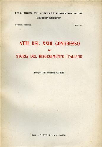 Storia del Risorgimento Italiano.