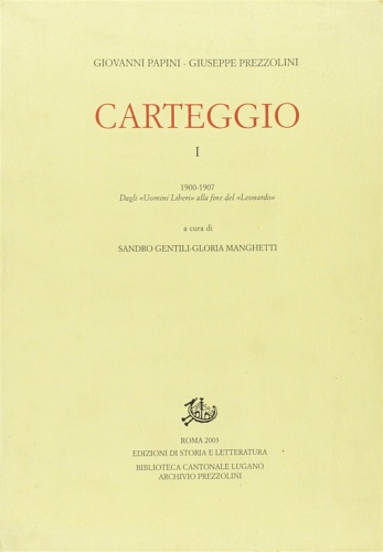 9788884981158-Carteggio Vol.I:1900-1907. Dagli 
