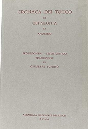 Cronaca dei Tocco di Cefalonia.