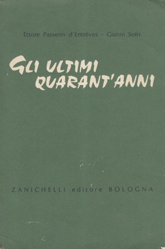 Gli ultimi quarant'anni. Profilo storico ad uso delle scuole.