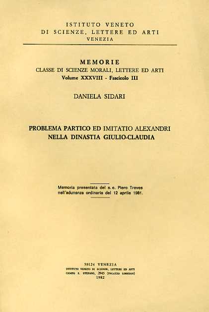 Problema partico ed Imitatio Alexandri nella dinastia Giulio-Claudia.