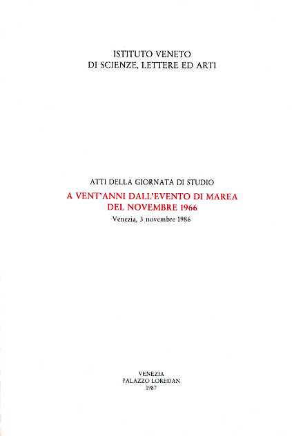 A vent'anni dall'evento di marea del Novembre 1966.