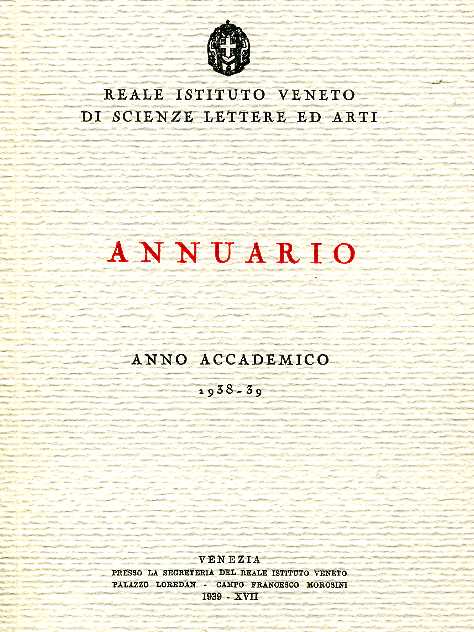 Annuario. Anno Accademico 1938-39.