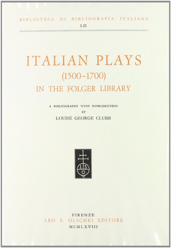 9788822215727-Italian plays (1500-1700) in the Folger Library.