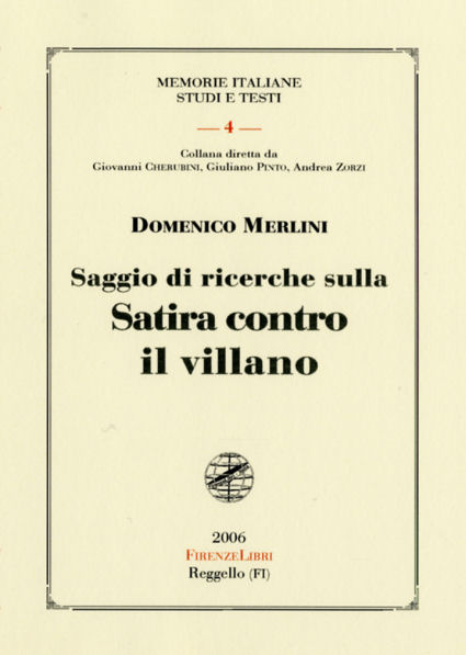 9788876220975-Saggio di ricerche sulla Satira contro il villano.