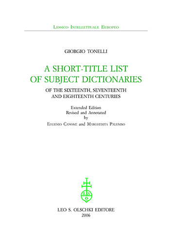 9788822256065-A Short-title List of Subject Dictionaries of the Sixteenth, Seventeenth and Eig