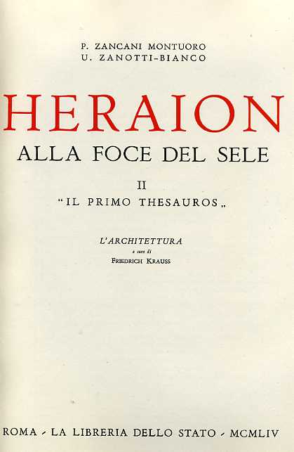 Heraion alla Foce del Sele. Vol.II: 