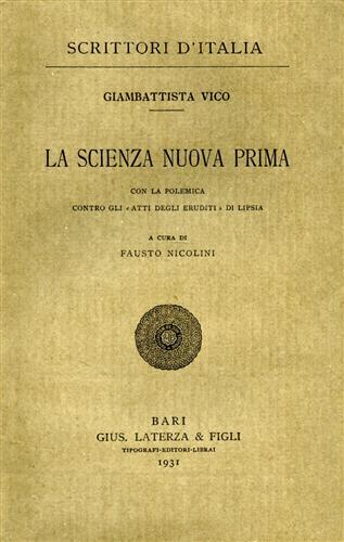 La Scienza Nuova prima con la polemica contro gli 