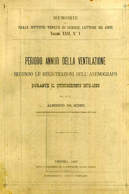 Periodo annuo della ventilazione secondo le registrazioni dell'anemografo durant