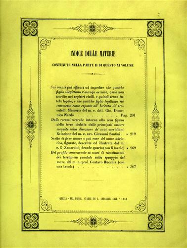 Memorie dell'I. R. Istituto Veneto di Scienze, Lettere ed Arti. Vol.XI, Parte se