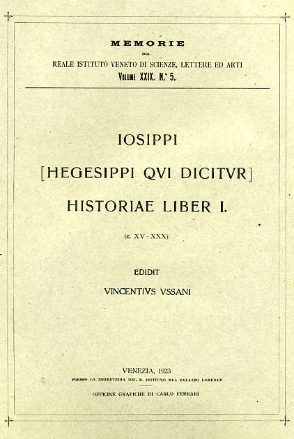 Historiae liber I. (c.XV-XXX).