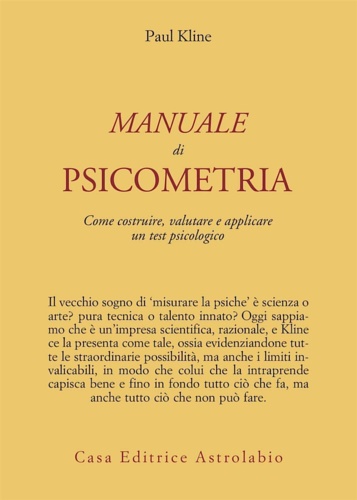 9788834012185-Manuale di psicometria. Come costruire, valutare e applicare un test psicologico