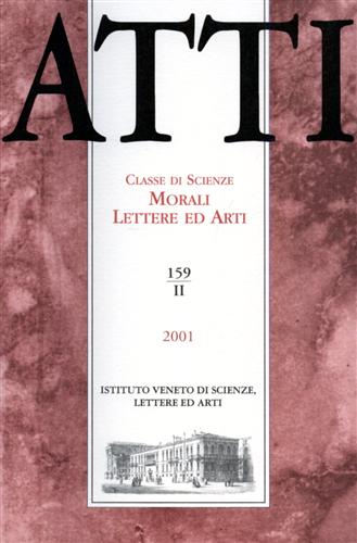 Atti. Classe di Scienze Morali Lettere ed Arti. N.159, II.