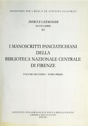 9788824035026-I Manoscritti Panciatichiani della Biblioteca Nazionale Centrale di Firenze. Vol