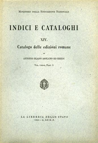 Catalogo delle Edizioni Romane.