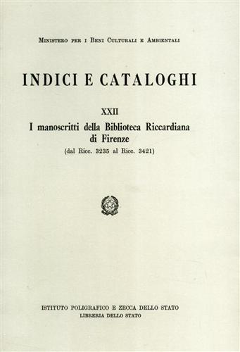 9788824038508-I Manoscritti della Biblioteca Riccardiana di Firenze. (dal Ricc.3235 al Ricc.34