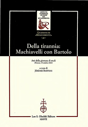 9788822256386-Della tirannia. Machiavelli con Bartolo