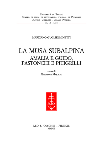 9788822256423-La musa subalpina. Amalia e Guido, Pastonchi e Pitigrilli.