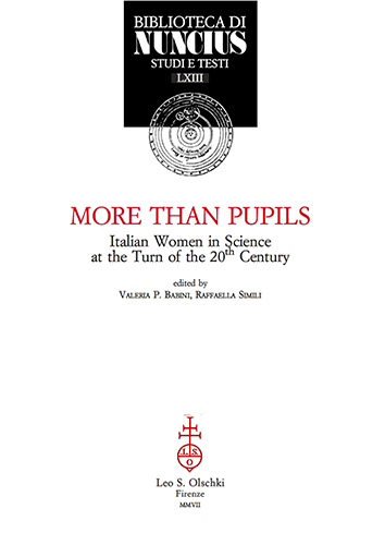 9788822256331-More than pupils. Italian Women in Science at the Turn of the 20th Century.