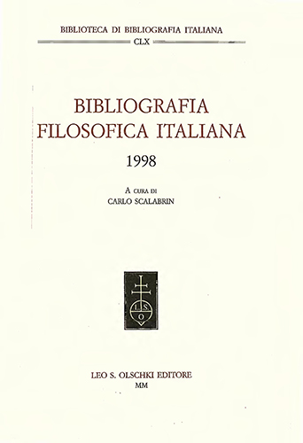 9788822248312-Bibliografia filosofica italiana. 1998.