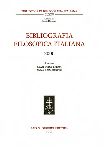 9788822251022-Bibliografia filosofica italiana. 2000.