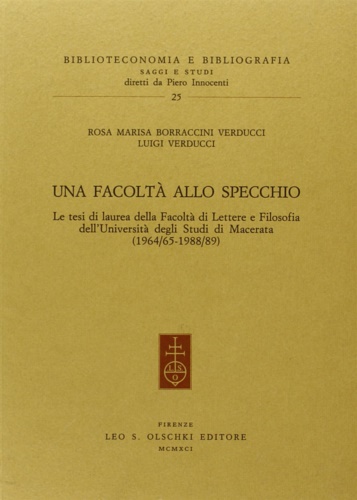 9788822238887-Una facoltà allo specchio. Le tesi di laurea della Facoltà di Lettere e Filosofi