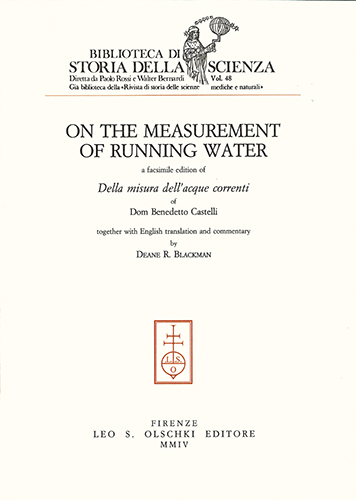 9788822253354-On the measurement of running water. A facsimile edition of «Della misura delle