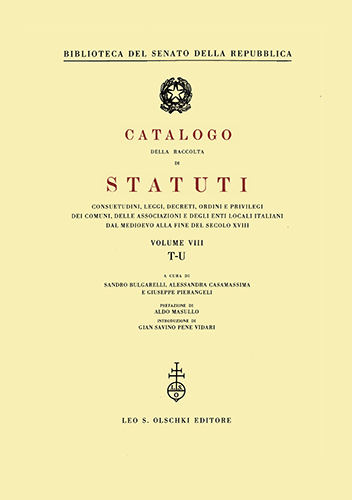 9788822247810-Catalogo della raccolta di statuti, consuetudini, leggi, decreti, ordini e privi