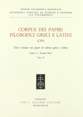 9788822236388-Corpus dei papiri filosofici greci e latini. Testi e lessico nei papiri di cultu