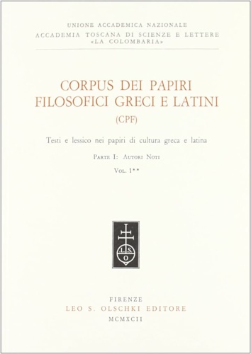 9788822239181-Corpus dei papiri filosofici greci e latini. Testi e lessico nei papiri di cultu