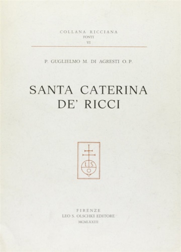 9788822216175-Santa Caterina de' Ricci. Bibliografia Ragionata con Appendice Savonaroliana.