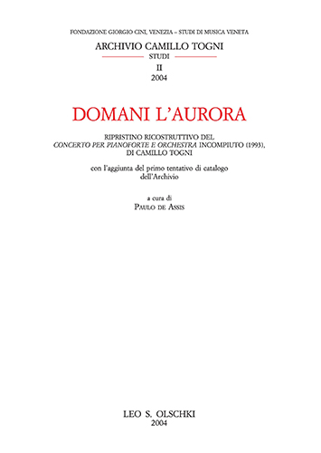 9788822253705-Domani l’aurora. Ripristino ricostruttivo del «Concerto per pianoforte e orchest