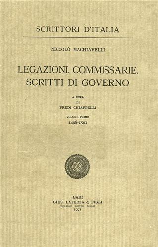 Legazioni, Commissarie, Scritti di Governo.