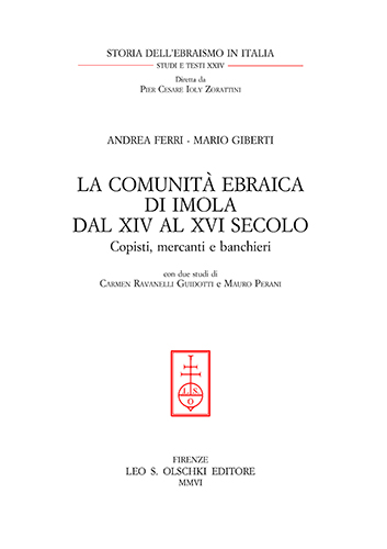 9788822255921-La comunità ebraica di Imola dal XIV al XVI secolo. Copisti, mercanti e banchier