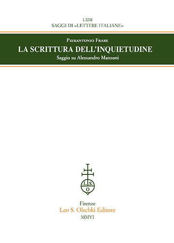 9788822255518-La scrittura dell’inquietudine. Saggio su Alessandro Manzoni.